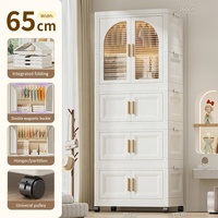 Installation rapide tout-petits commode placard porte ouverte PP bébé vivant jouet en plastique armoire de rangement pliante