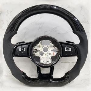 <span class=keywords><strong>Volant</strong></span> en fibre de carbone forgée pour Volkswagen VW up Amarok Eos Transporter T-roc Beetle R Line Polo 6r Scirocco Jetta - En stock - Product Image 2