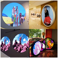 Module d'affichage LED rond intérieur de forme sphérique créative personnalisé à bas prix, écran LED circulaire P2.5, panneaux d'affichage LED ronds