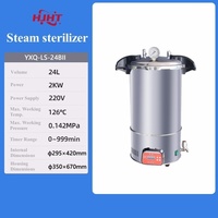 Stérilisateur à vapeur sous pression portable de laboratoire avec structure de porte rotative à double aile à ouverture rapide et écran d'affichage numérique