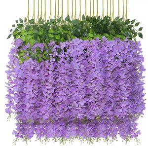 Hot Bán 12Pcs Lớn Đẹp Nhựa Nhân Tạo Wisteria Treo Hoa Cho Đám Cưới Trần Lụa Wisteria Ngày Valentine - Product Image 6