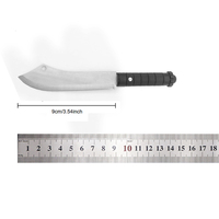 Couteau droit de camping et de bushcraft Meiji, avec étui, manche en PP, lame de 9 cm, épaisseur de 2,5 mm, pour la survie, la chasse, l'EDC, utilitaire, DIY, OEM