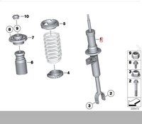 Amortisseur avant gauche et droit de haute qualité 31316850441 31316850442 pour BMW F10 F18 Suspension