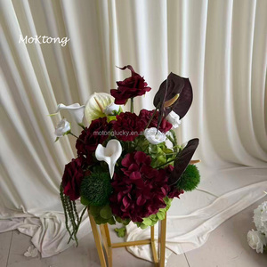 Roses en soie, centres de <span class=keywords><strong>table</strong></span> pour mariage, décorations de <span class=keywords><strong>table</strong></span>, arrangements floraux, boules de fleurs, centres de <span class=keywords><strong>table</strong></span> pour <span class=keywords><strong>table</strong></span>, fleurs artificielles - Product Image 4