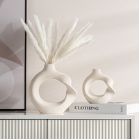 Vase en céramique émaillée Qianrui, style européen torsadé, créatif, de luxe léger, ornement décoratif pour la maison et le bureau – Grande vente