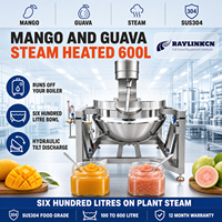 Usine Agroalimentaire Cuve de Cuisson pour Confitures et Sauces 600L Inox Alimentaire Évacuation Complète Mangue Caramélisation