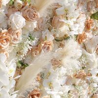 Nouveau mur de fleurs 8ft * 8ft fleur panneau mur tissu dos mariage toile de fond soie artificielle fleur décorative mur