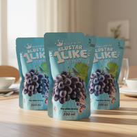 Sachets en plastique personnalisés pour boissons liquides avec paille, pour machine de remplissage de jus en aluminium, pochettes verticales à bec verseur