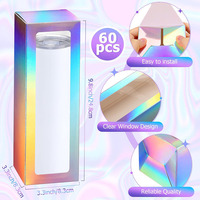 Boîtes cadeaux transparentes à gobelet couleur laser exposition avec fenêtre presse à chaud Sublimation maigre emballage diffuseur boîte d'emballage