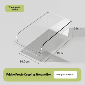 Boîte de rangement en <span class=keywords><strong>plastique</strong></span> <span class=keywords><strong>pour</strong></span> réfrigérateur, style tiroir, panier suspendu <span class=keywords><strong>pour</strong></span> la conservation et la congélation des aliments dans la cuisine - Product Image 5