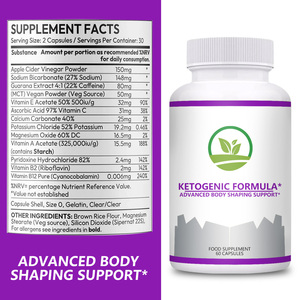 Cápsulas de Fórmula <span class=keywords><strong>Vegetariana</strong></span> Cetogénica para Adultos de Marca Propia, Suplementos Herbales que Apoyan la Quema de Grasa y Suprimen el Apetito - Product Image 2