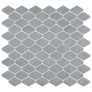 Mosaïque murale décorative en verre recyclé en forme de losange, impression jet d'encre mate, pour crédence de cuisine - Product Image 5