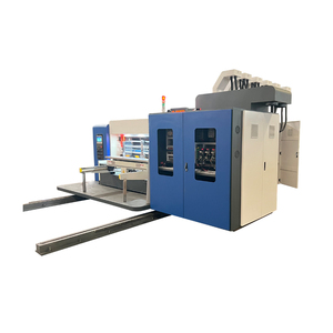 corrugated pizza box high speed fully automatic making 4 color Printing Slotting and die cutting Machine