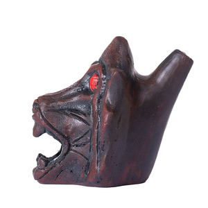 Silbato de fantasma de muerte azteca hecho a mano auténtico, <span class=keywords><strong>mono</strong></span> con cara de caballo, silbato de fantasma de Animal para accesorio de instrumento Musical de Halloween - Product Image 4
