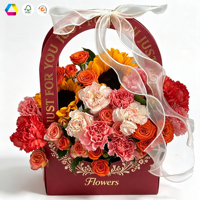 Boîte cadeau en carton en forme de fleur personnalisée, boîte en papier florale créative pour bouquet de la fête des mères, emballage cadeau et artisanat