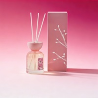 Bouteilles en verre rose personnalisées Décoration d'intérieur Diffuseur d'air Parfum longue durée Grande capacité 200 ml Huile essentielle Diffuseur de roseaux