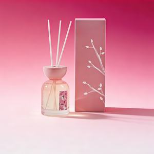 Диффузор для ароматизации воздуха с ротанговыми палочками, 200 мл, большой емкости, с длительным ароматом, из розового стекла, для домашнего декора - Product Image 2