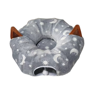 <span class=keywords><strong>Indoor</strong></span> <span class=keywords><strong>Pet</strong></span> Play Donut Bett-Ineinandergreifen der S-förmiger Tunnel, umwelt freundliches Fleece-Heizkissen - Product Image 2