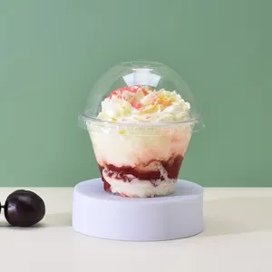 Tazze da dessert usa e getta con stampa personalizzata coppa per torta gelato 92 calibro trasparente 7oz 200ml vasosplastic gelato tazze per cono di neve