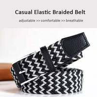 Cinturón Elástico Trenzado de Nuevo Diseño para Hombre, para Pantalones Casuales, de Golf, de Caza y Vaqueros