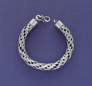 กำไลข้อมือเงินกำไลข้อมือทำมือแฟชั่น925มีสไตล์ - Product Image 4