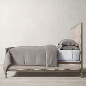 Juegos de muebles de dormitorio con funda para cama con panel de diamantes de tela contemporánea francesa para camas tamaño King y Queen - Product Image 2