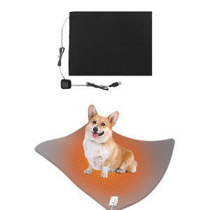 Alfombrilla cuadrada de felpa para mascotas, sofá cama con calefacción de grafeno para perros y gatos, cojín eléctrico con pilas para uso en exteriores, características de araña Lagarto - Product Image 2