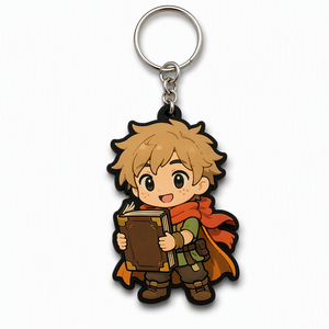 2D Flache Niedliche Jungen PVC Benutzerdefinierte Schlüsselanhänger Großhandel Direktvertrieb Personalisierter OEM Schlüsselring für Geschenke und Veranstaltungen - Product Image 1