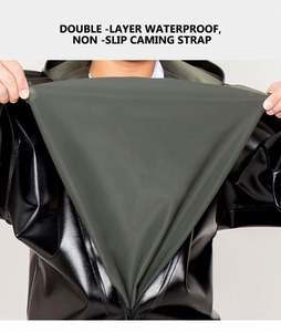 Combinaison de pêche imperméable unisexe Corps en caoutchouc PVC plus épais avec cuissardes en nylon Caractéristiques imperméables - Product Image 5