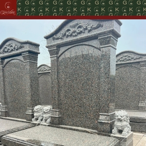 Lápida de Granito GOLDKING con Diseño Clásico, Tallados Florales y Detalles de Cabeza de León para <span class=keywords><strong>Monumento</strong></span> Funerario, Mausoleo Familiar - Product Image 6