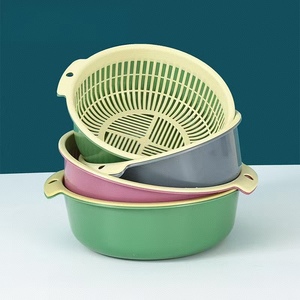 Siebe Haushalt Doppelschicht Gemuse Waschbecken Wasser Gieben Und Entwassern Korb Grande - Product Image 3