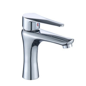 Robinet de lavabo moderne en cuivre, à poignée unique, à trou unique, à poser sur le comptoir, pour lavabos sous plan en salle de bain - Product Image 5