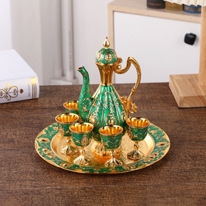 European-style retro exquisite <b>wine</b> set. Metal vintage style Vintage <b>wine</b> set for home use - Product Image 4