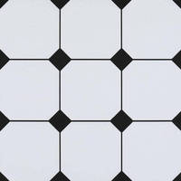 Carrelage mural en céramique à motifs géométriques décoratifs antibactériens noir et blanc pour hôtel, cuisine, salle de bain