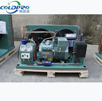 Compresseur hermétique industriel 3 4 5 6 8 8HP, triphasé, refroidi par air-eau, unité de condensation avec moteur pour la réfrigération des congélateurs