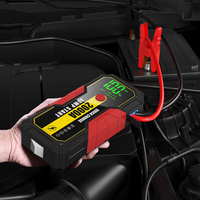 Démarreur de voiture portable 800A 12V avec compresseur d'air et lumière LED pour voiture, moto, camion, secours d'urgence