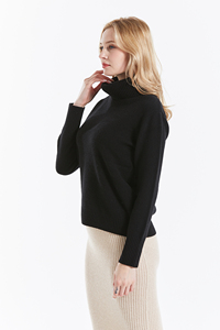 Suéter de cuello alto para mujer de Cachemira pura 100% - Product Image 2