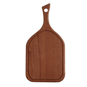 Tabla redonda de madera maciza con asa para servir comida y para fiestas - Product Image 5