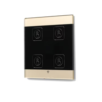 Fournisseur d'usine Interrupteur intelligent pour maison connectée avec écran d'affichage en verre, plaque en verre trempé pour chambre et salon