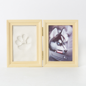 Marcos de Fotos para Huellas de Patas de Mascotas, Recuerdos de Huellas de Perros y Gatos, Madera Sólida Moderna, Impresión Digital, Duraderos, Personalizables con Logotipo - Product Image 2