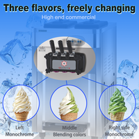 Machine à crème glacée molle de comptoir, machine à yogourt glacé et à gelato ICT18S pour café, restaurant, pâtisserie