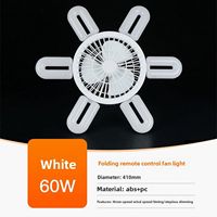 Ventilateur de plafond moderne 6000LM 2-en-1 avec lampe LED, télécommande, 3 vitesses, minuterie, silencieux, protection des yeux, sans scintillement, intensité variable E26/E27
