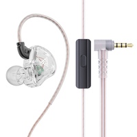 Écouteurs QKZ-AK8 à Gamme Complète 20Hz-20kHz, Câble en Cuivre Sans Oxygène 120cm, Appel Vocal, Équipement de Jeu