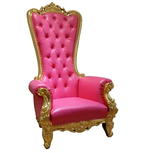 Китайский поставщик, король или королева, деревянный вырезанный роскошный антикварный престольный стул для свадьбы