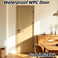 Porte battante WPC anti-termites de 45 mm avec âme perforée pour la décoration de bâtiments commerciaux et résidentiels