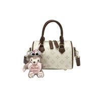 Bolso de Mano de Piel Sintética PU para Mujer, Modelo Boston Pequeño, 2026, con Correa para el Hombro, Personalizable con Logotipo, Venta al Por Mayor