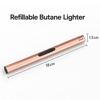 Ensemble de briquet électrique USB en métal de luxe et d'accessoires pour bougies, personnalisable avec logo