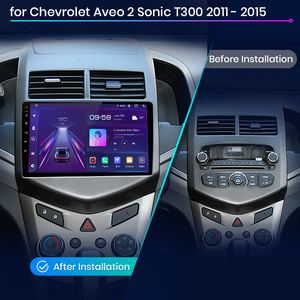 Junsun V1 EU Stock Wireless CarPlay Android navigazione automatica per Chevrolet <span class=keywords><strong>Aveo</strong></span> 2 Sonic T300 2011-2015 Autoradio Multimedia Vide - Product Image 2