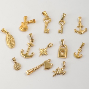 Pendentifs et Breloques Personnalisés en Acier Inoxydable : Petit Ange, Cadenas, Cœur, Clé, Ancre de Bateau, Hache, Guitare, Portrait – Bijoux Tendance - Product Image 2