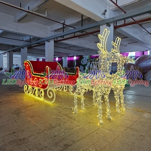 Trang Trí Giáng Sinh Ngoài Trời Led 3d Motif Light Santa Claus Tuần Lộc Xe Trượt Tuyết - Product Image 3